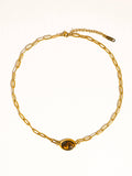 Shay Oval Stone Chain Necklace