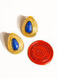 Thura 18K Gold Lapis Lazuli Droplet Earring