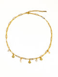 Gold Seashells Charm Necklace
