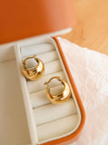 Amélie 18K Gold Classic Round Huggie Earring