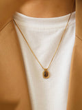 Dax 18K Gold Natural Stone Necklace