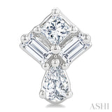 1/3 Ctw Mixed Cut Diamond Fashion Earrings in 14K White Gold