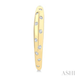 1/5 Ctw Round Cut Diamond Mosaic Half Hoop Earrings in 10K Yellow Gold