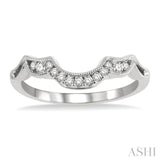 1/8 Ctw Round Cut Diamond Wedding Band in 14K White Gold