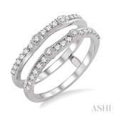 1/2 Ctw Round Cut Diamond Insert Ring in 14K White Gold