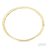 1 Ctw Flush Set Round Cut Diamond Fashion Bangle in 14K Yellow Gold