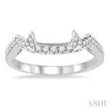 1/6 Ctw Round Cut Diamond Wedding Band in 14K White Gold