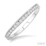 1/4 Ctw Round Cut Diamond Wedding Band in 14K White Gold