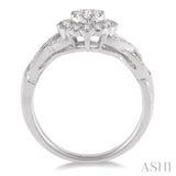 1/3 ctw Lovebright Round Cut Diamond Ring in 14K White Gold