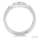 1/2 Ctw Round Cut Diamond Insert Ring in 14K White Gold