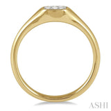 1/6 Ctw Cushion Shape Lovebright Diamond Ring in 14K Yellow and White Gold