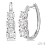 3/4 Ctw Diamond Lovebright Earrings in 14K White Gold
