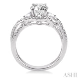 1/2 Ctw Diamond Semi-Mount Engagement Ring in 14K White Gold