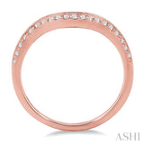 1/5 Ctw Round Cut Diamond Wedding Band in 14K Rose Gold