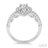3/8 Ctw Diamond Semi-Mount Engagement Ring in 14K White Gold