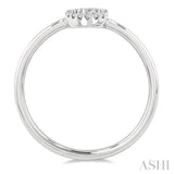 1/20 Ctw Initial 'G' Round Cut Diamond Fashion Ring in 10K White Gold