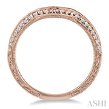 1/8 Ctw Round Cut Diamond Wedding Band in 14K Rose Gold