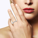 3/8 Ctw Round Cut Diamond Matching Wedding Band in 14K White Gold