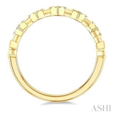 1/10 Ctw Geometric Round Cut Diamond Stackable Fashion Band in 10K Yellow Gold