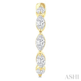 3/4 Ctw Marquise Cut Diamond Fashion Half Hoop Earring in 14K Yellow Gold