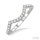 1/4 Ctw Round Cut Diamond Wedding Band in 14K White Gold