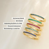 Birthstone Stackable Band