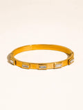 Tanith 18K Gold Baguette CZ Bangle Bracelet