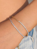 Wildora CZ Tennis Chain Link Bracelet