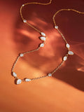 Elarae CZ Teardrop Layered Necklace