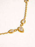 Elarae CZ Teardrop Layered Necklace