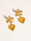 Keryn Heart and Bow Locket Earring