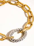 Henriette 18K Gold Two Tone Bold Chain Bracelet
