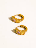 Azelia Colorful CZ Hoop Earrings