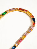 Shiloh 18K Gold Multicolor CZ Chain Bracelet
