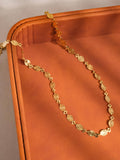Bise 18K Gold Classic Oval Chain Necklace