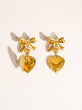 Keryn Heart and Bow Locket Earring