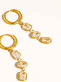 Sunniva  CZ Triple Drop Earrings