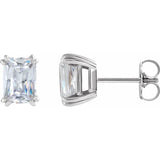 Emerald Cut Lab Diamond Studs