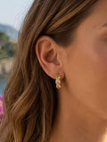 Azelia Colorful CZ Hoop Earrings