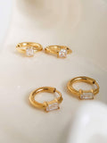 Adhara CZ Huggie Earrings