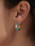 Isabeau Vintage Floral Hoop Earrings