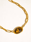 Shay Oval Stone Chain Necklace