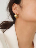 Amélie 18K Gold Classic Round Huggie Earring