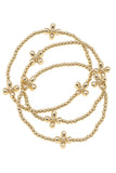 Camila Tiny Cross Ball Bead Stretch Bracelet Set of 3