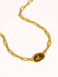 Shay Oval Stone Chain Necklace