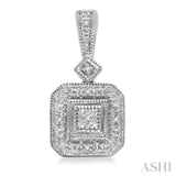 1/20 Ctw Round Cut Diamond Vintage Earrings in Sterling Silver