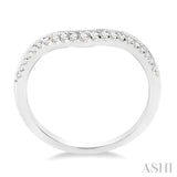 1/5 Ctw Round Cut Diamond Wedding Band in 14K White Gold