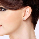 1/2 ctw Lovebright Round Cut Diamond Stud Earrings in 14K White Gold