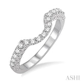 1/3 Ctw Round Cut Diamond Wedding Band in 14K White Gold