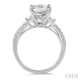 3/8 ctw Diamond Semi-Mount Engagement Ring in 14K White Gold